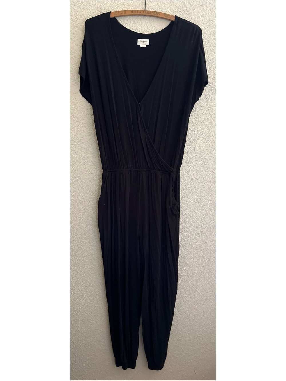 World Market Black Stretch Jumpsuit Women’s Size L-XL